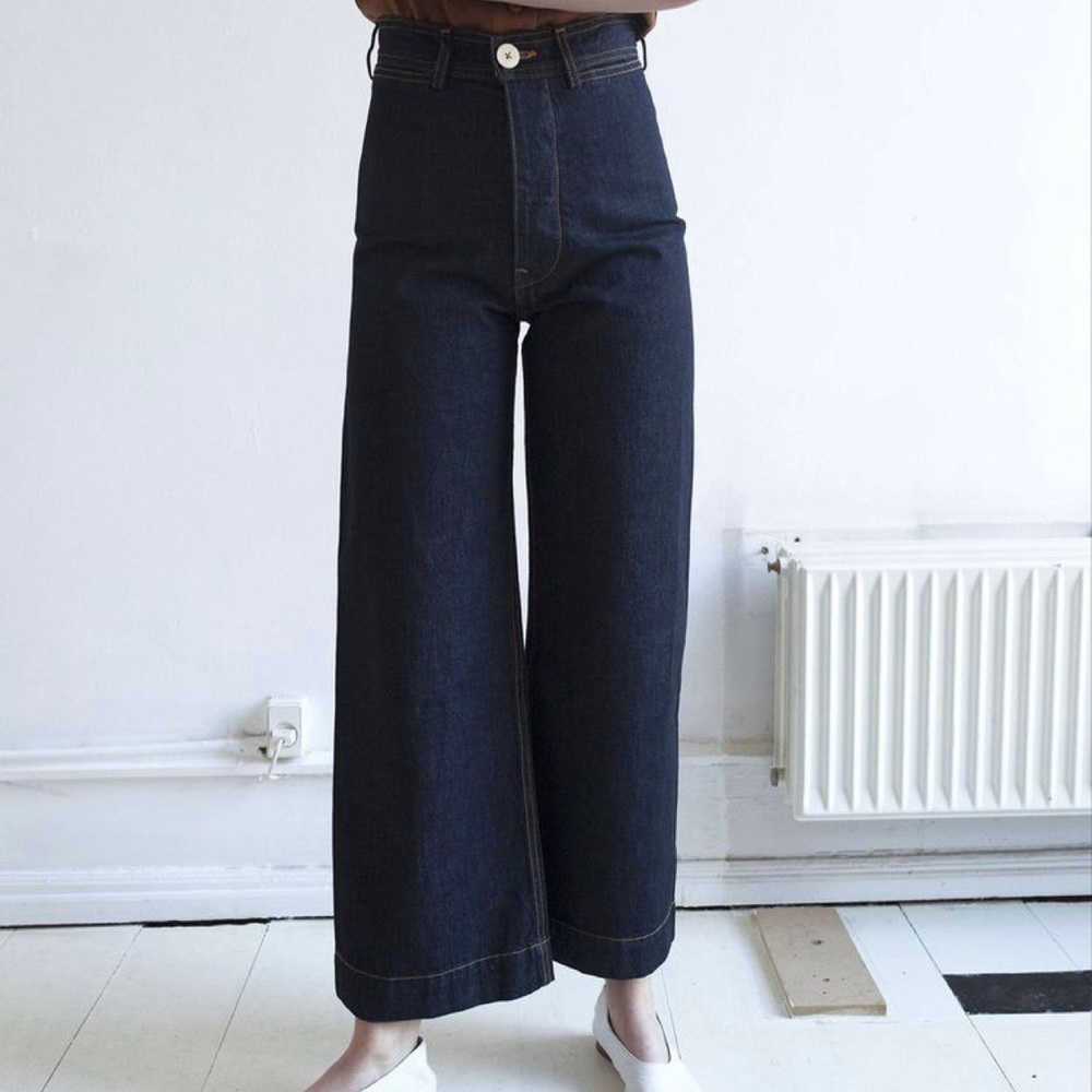 Jesse Kamm Sailor Pant in Dark Blue American Denim